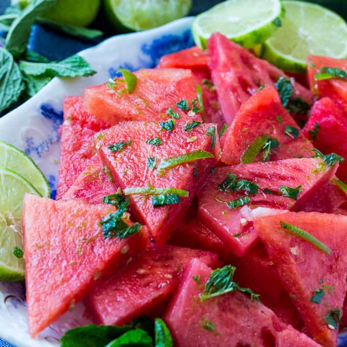 Mojito Watermelon makes a healthy snack.