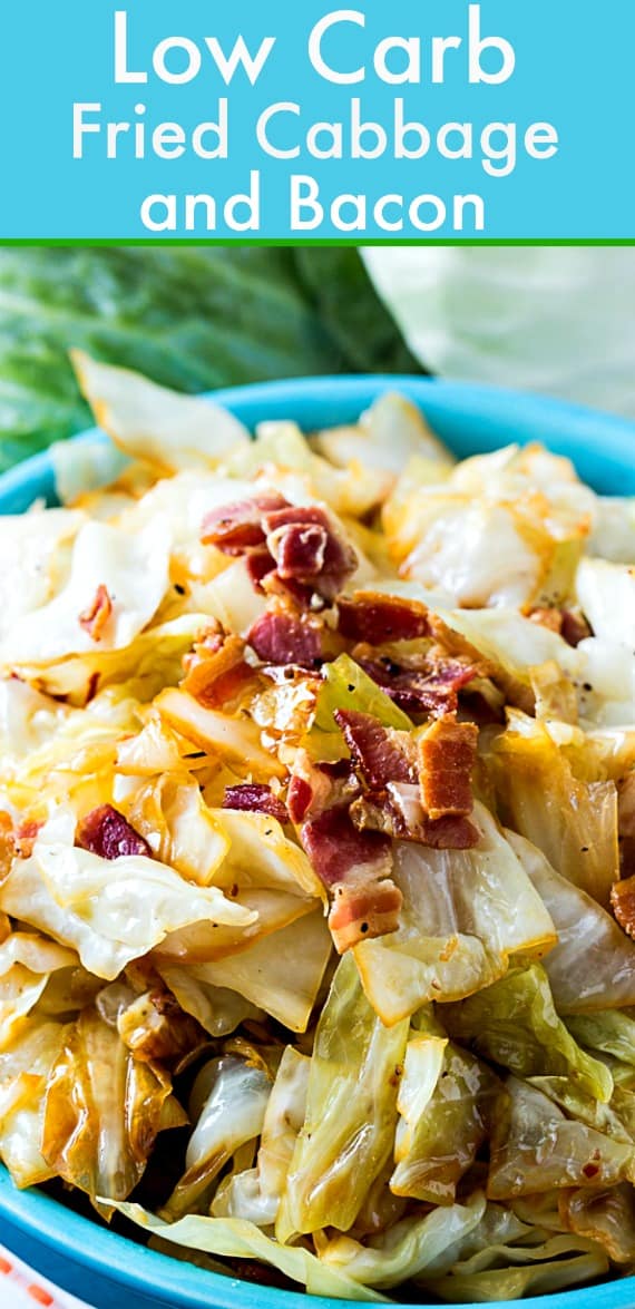 Low Carb Fried Cabbage and Bacon #easyrecipe #lowcarb #cabbage #sidedish