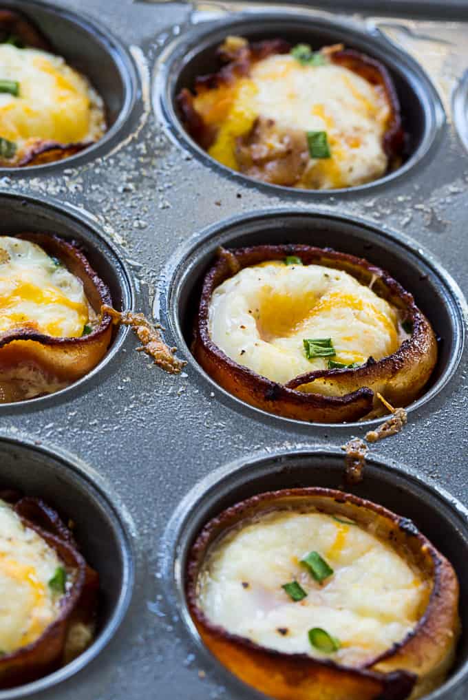 Bacon and Eggs Cups make a low carb breakfast