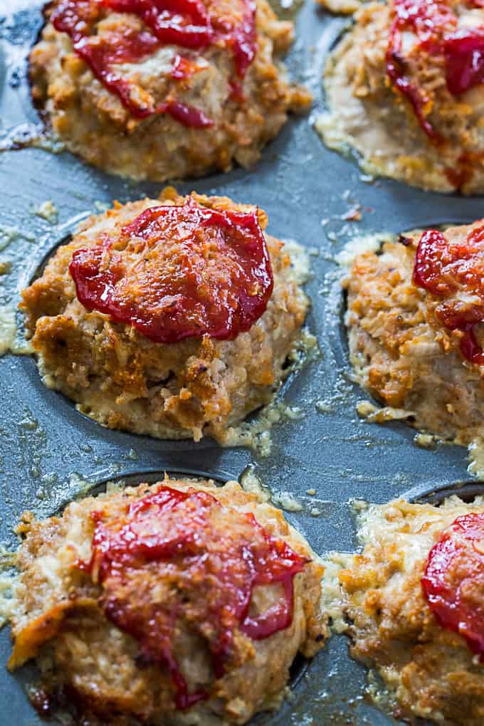 Cheesy Turkey Meatloaf Muffins 