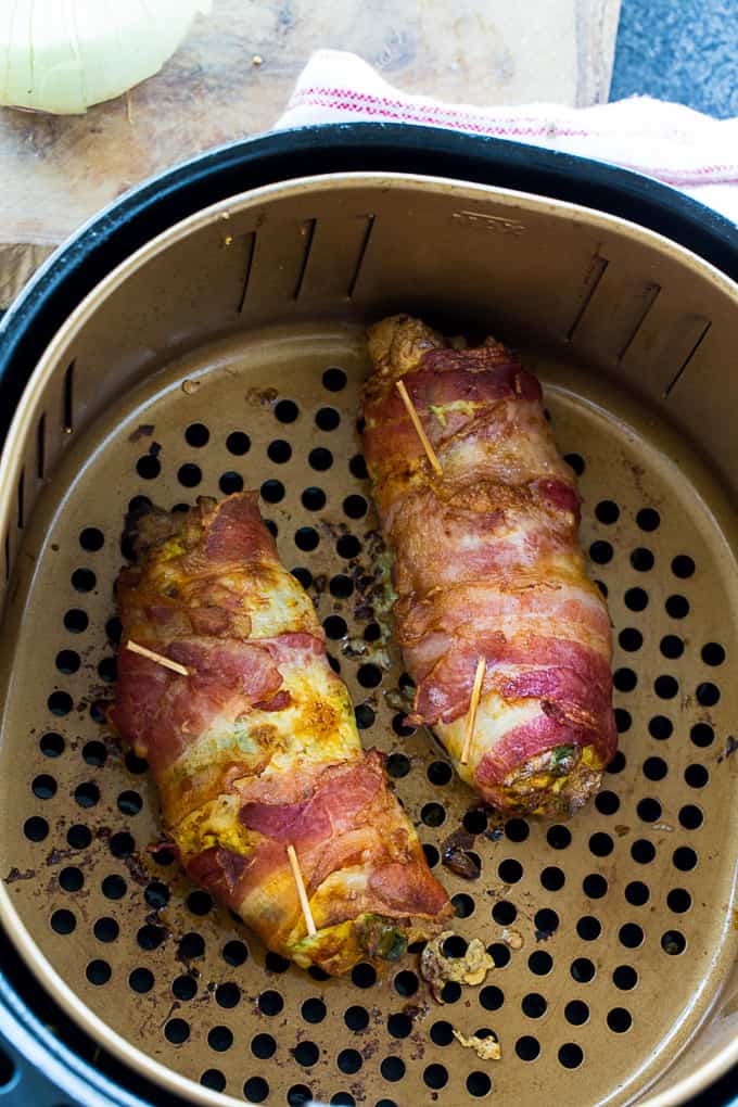 Air Fryer Low Carb Bacon, Egg & Cheese Roll-Ups