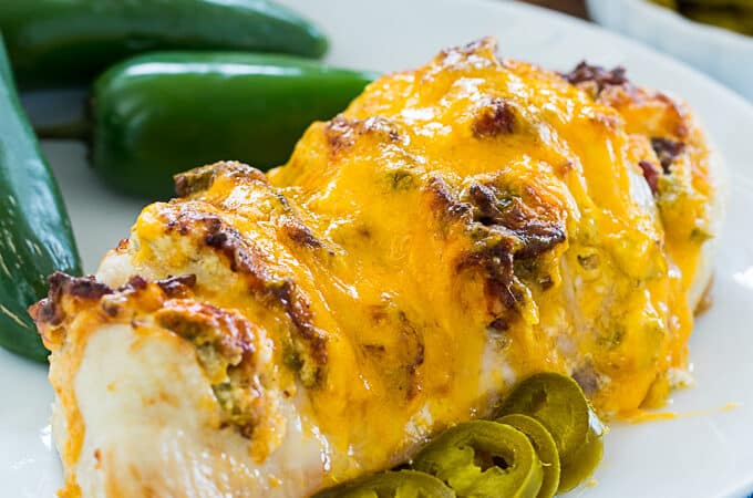 Air Fryer Jalapeno Popper Hasselback Chicken (low carb)