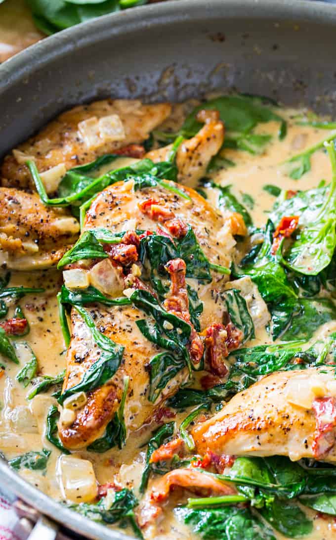 Low Carb Creamy Tuscan Chicken