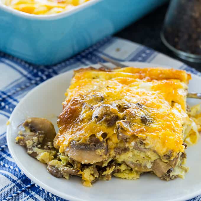 Spicy Sausage and Caramelized Onion Breakfast Casserole