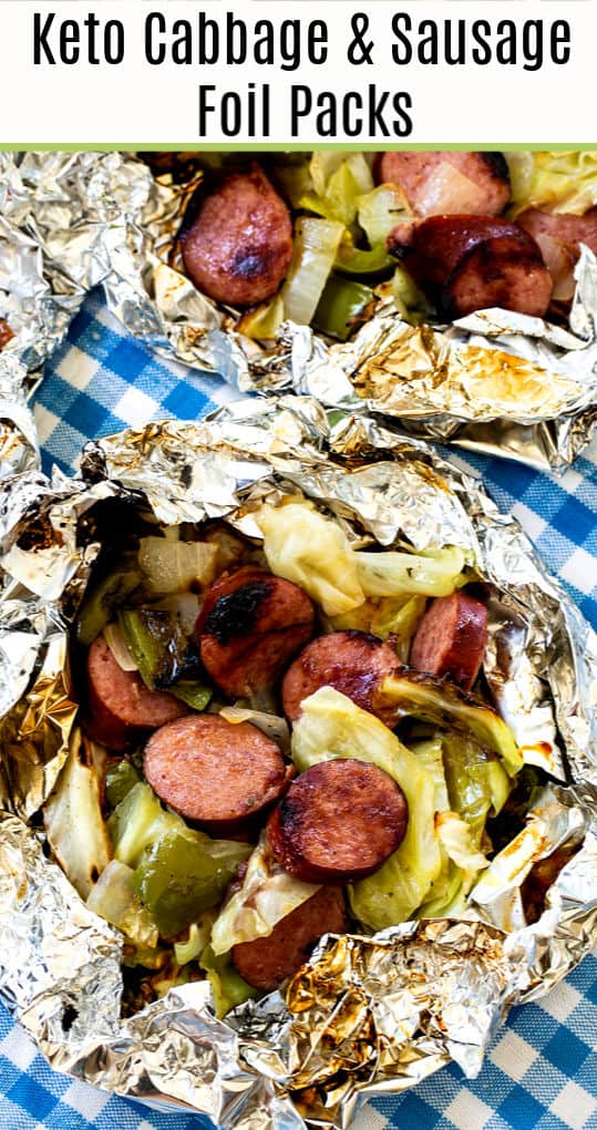Keto Cabbage and Sausage Foil Packs