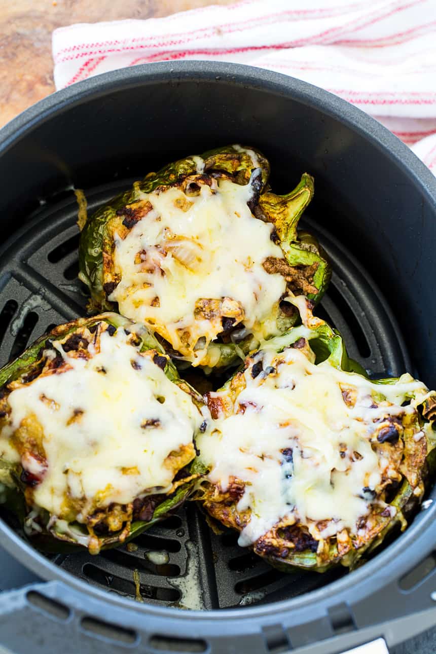 Air Fryer Taco Stuffed Peppers (Low Carb)