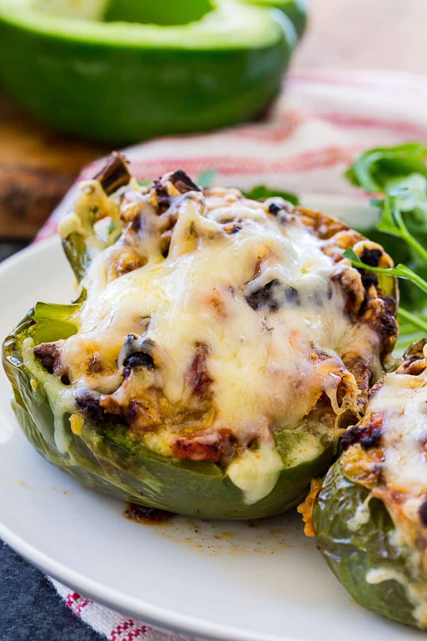 Air Fryer Taco Stuffed Peppers (Low Carb)