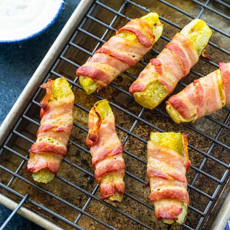 Bacon Wrapped Pickle Spears