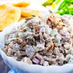 bowl full of low carb chicken salad
