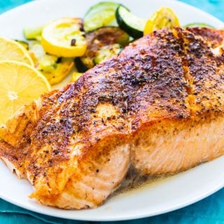 Easy Salmon cooked in an air fryer