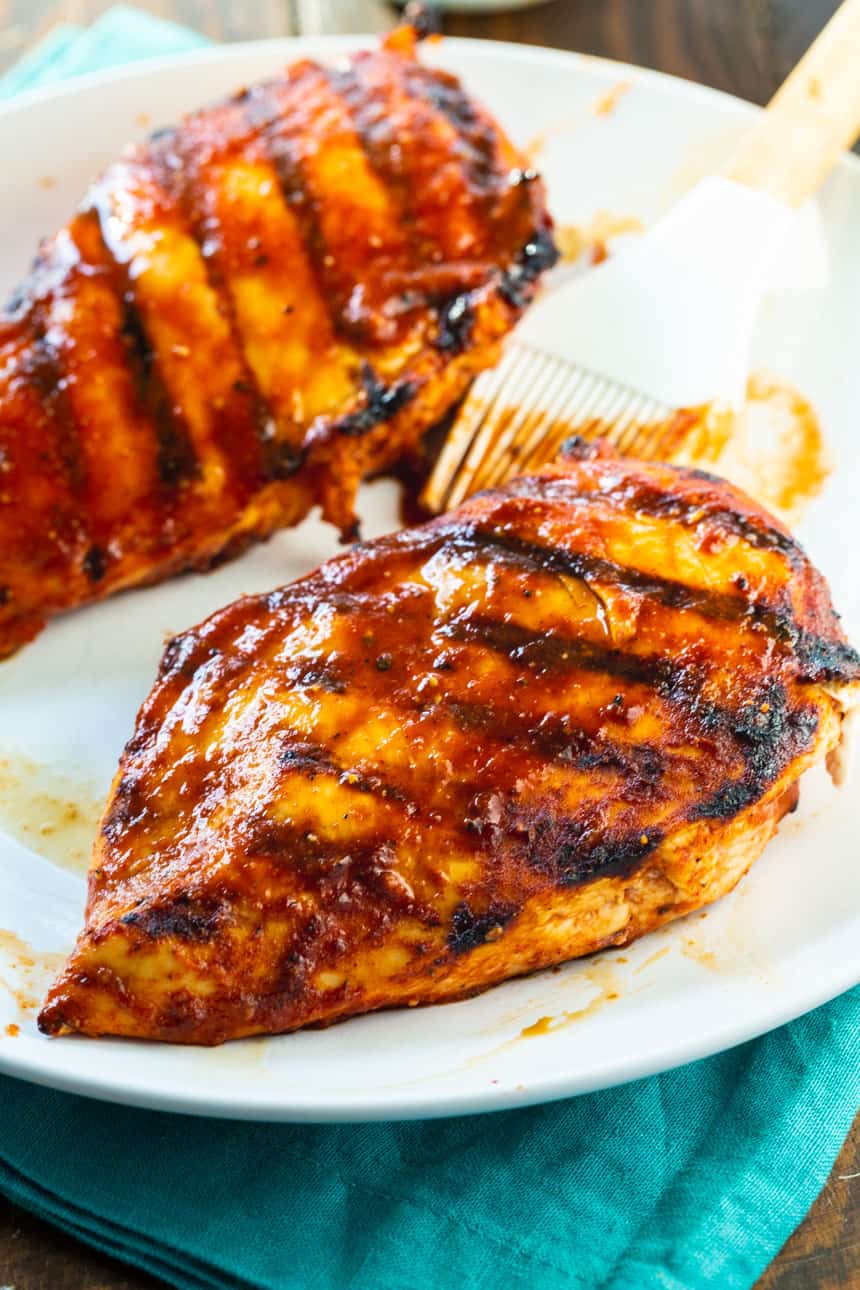 Grilled Chicken Breasts with low carb memphis-style bbq sauce