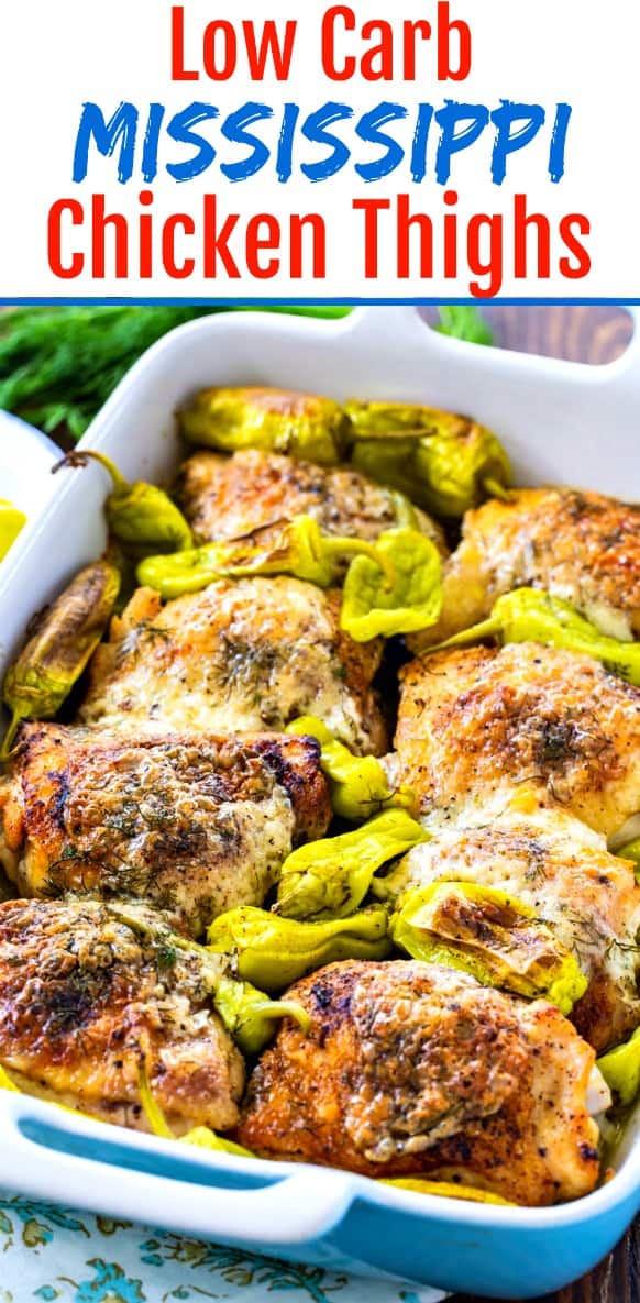 Low Carb Mississippi Chicken Thighs