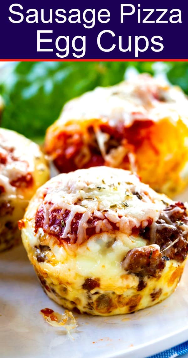 Sausage Pizza Egg Cups (low carb breakfast)