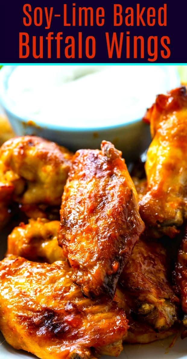 Baked Chicken Wings marinated in soy and lime