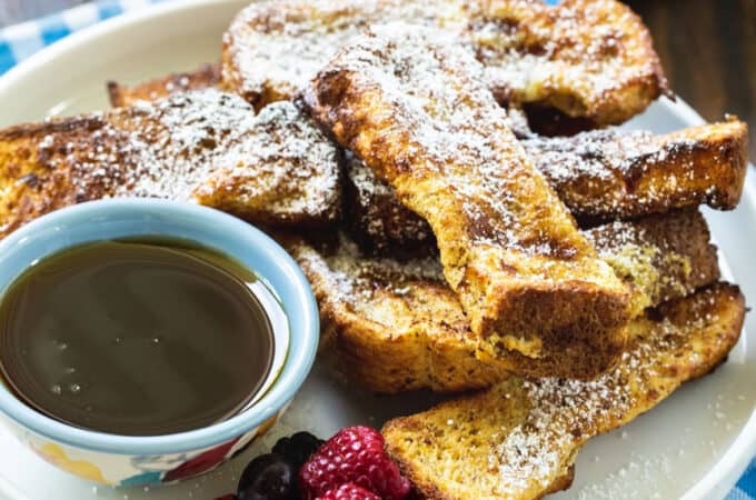 French Toast Sticks on a plate.