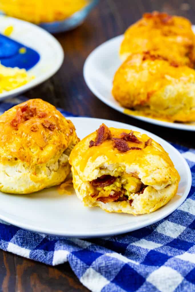 Air Fryer Bacon Egg & Cheese Biscuit Bombs - Skinny Southern Recipes